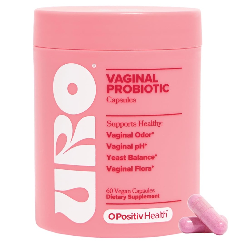 O Positive URO Vaginal Probiotika für Frauen pH Balance mit Präbiotika & Lactobacillus Probiotic Blend - Vaginal Health Supplement - Promote Healthy Vaginal Odor & Vaginal Flora, 60 Count (Pack 1)