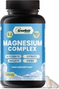 GreeNatr Magnesium Complex Supplemento - Magnesio Integratori con Glycinate, Citrato, Malate & Oxide - Compresse di magnesio per digestione, sonno, salute del cuore, & Energy - Vitamine di magnesio 120 Conti