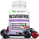 Extra Strength Resveratrol 1568mg - 180 Kapseln - 3 Monate Versorgung | Antioxidante Ergänzung | Natürliche Trans-Resveratrol Pillen | für Anti-Aging, Herz-Gesundheit, Immunsystem & Gehirn Funktion