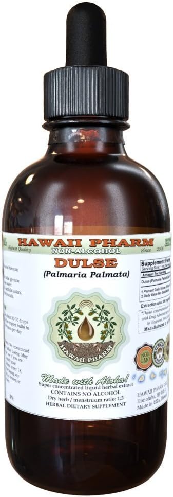 Estratto di liquido senza alcool di Dulse (Palmaria Palmata) Dried Leaf Glycerite Hawaii Pharm Natural Herbal Supplement 2 oz