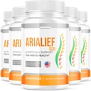 (5 Pack) Arialief Pro Capsule per Sciatica, Arialeaf Nutrizione Supporto per Nerve Health, Arialeaf Prime Palm Sciatica, Aria Leaf Primepalm Aria LIEF Vitamin, 5 Mesi