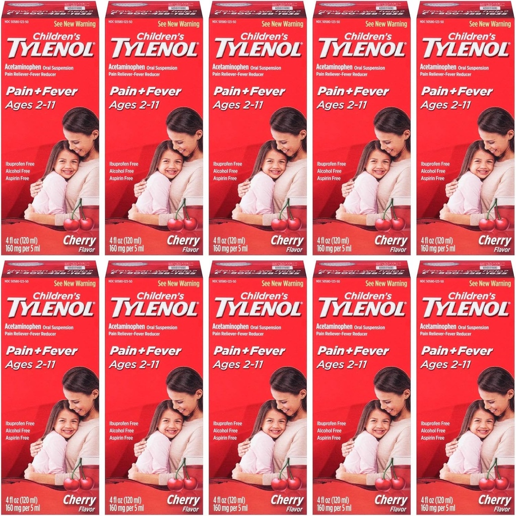 Tylenol Chld Cherry Liq Dimensioni 4z Tylenol Bambini Cherry Blast Sospensione orale