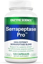 Enzyme Science Serrapeptase Pro, 120 Capsules - Supplément Serratiopeptidase pour le Sinus, l'Immune et le support cardiovasculaire