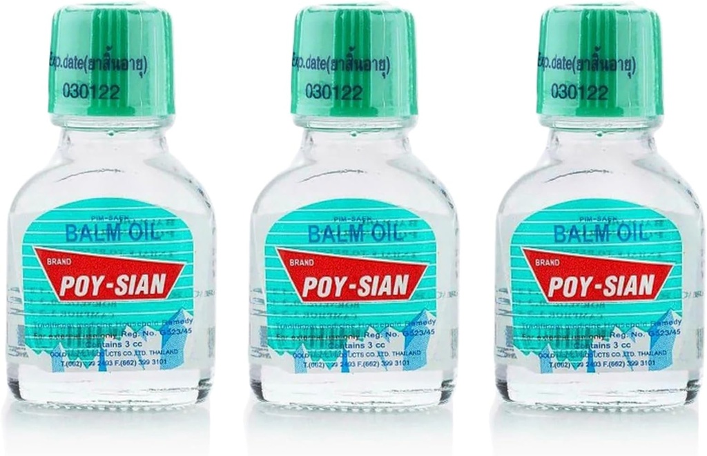 POY-SIAN Thai PIM-Saen Balm olio 3ml (pacchetto di 3)