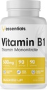 Vitamin B1 500mg Kapseln, Essentials (90 Portionen)