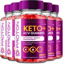 VIVE MD Proton Keto ACV Gummies Avancé Gestion du poids, Protein Keto ACV Gummies, Proton Keto Plus Gummies avec supplément de vinaigre de cidre de pomme 1000mg, Proton Keto+ACV Gummies Avis (5 Pack)