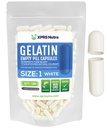 XPRS Nutra Size 1 Capsule Vuote - 100 Conta Capsule Gelatini Vuoti - Riempimento Pillola Capsule fai da te - Pure Bovine Pill Gel Caps per Do-It-Yourself Supplements (White)
