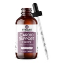 Strauss Naturals Cardio Support Drops – Natürliche Kräuter Herz-Gesundheits-Ergänzung – Hilft, gesunde Herz-Kreislauf-System für Männer und Frauen – Vegan & Non-GMO – Spearmint Flavored – 100 ml Flasche