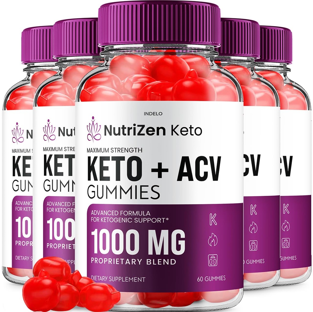 (5 Pack) NutriZen Keto ACV Gummies - Formule avancée Nutri Zen Keto Plus ACV Gummies vinaigre de cidre de pomme Keto Nutrizen ACV Gummies Dietary Supplément Avis Hommes Femmes (300 Gummies)