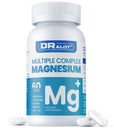 Quadruple Magnesio Supplemento, 400mg di Chelate Magnesium Glycinate, L-threonate, Citrate & Malate | Max Absorption Complex w/Vitamin D3 & B6, per Sleep Heart Muscles Nerves, Non-GMO, 60 Vegan Caps