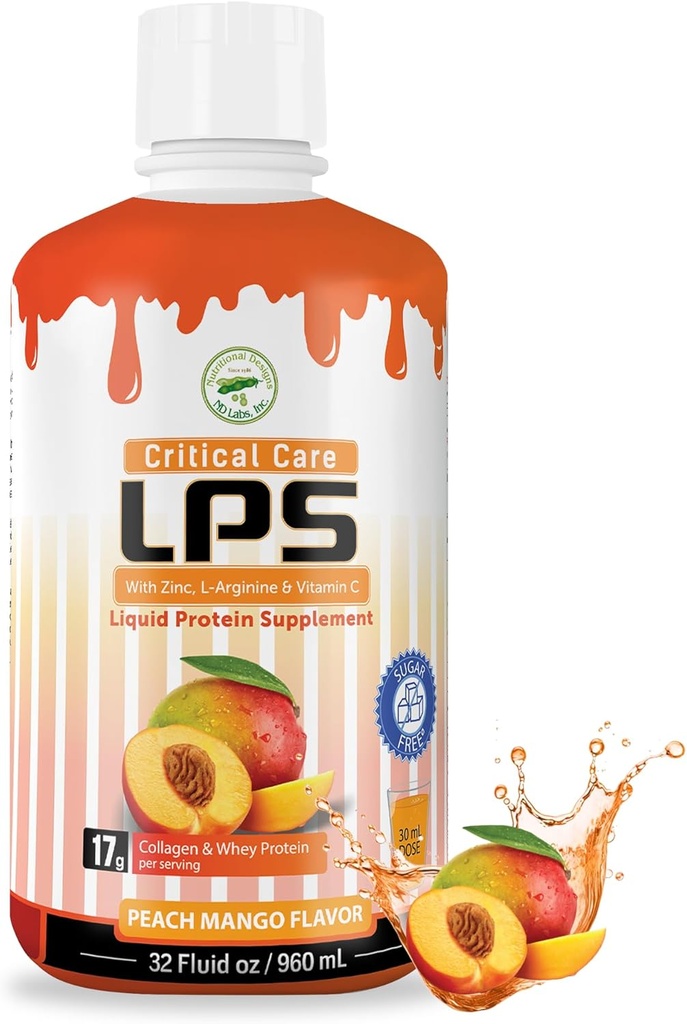 Conceptions nutritionnelles LPS Collagène liquide et supplément de protéines de lactosérum, sans sucre, boisson non-OGM, favorise la santé de la peau et des cheveux pour les hommes et les femmes.