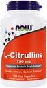 NOW Foods L-Citrulline 750mg, 180 capsule, (pacchetto di 3)