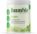 Poudre de Verts : Boost antioxydant, Santé cardiovasculaire, Santé Gut, 24 Fruits et légumes biologiques, Sans gluten, Vegan, Pas de sucre ajouté, Non OGM, Fabriqué aux États-Unis, 25 portions