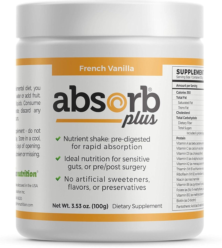 Isolate Protein - Diät-Ergänzung für verbesserte Gut Gesundheit, extra Nutritional Support, Non-GMO, Gluten-Free, Lactose-Free, Casein-Free (100 g, Französisch Vanille)
