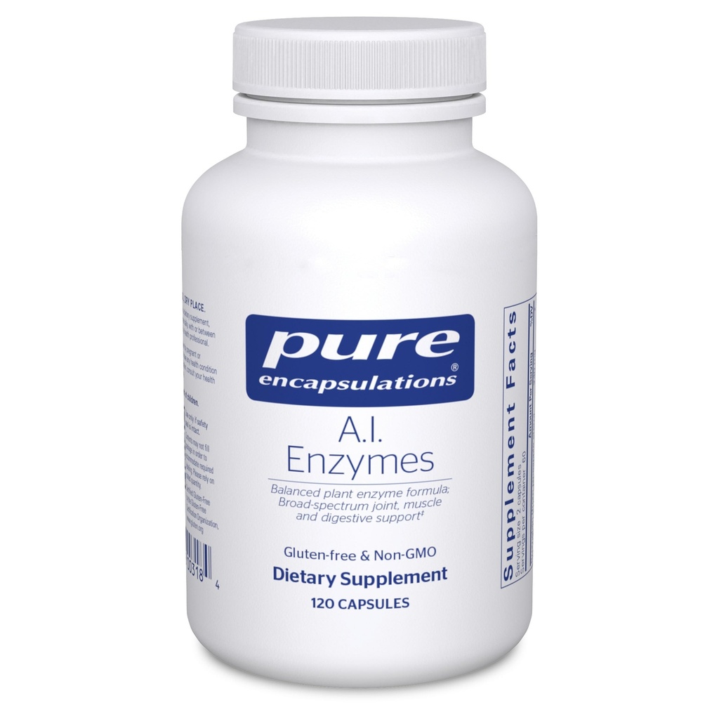 Pure Encapsulations A.I. Enzymes | Balanced Plant Enzyme Formel für Gelenk, Muskel und Verdauungsunterstützung | 120 Kapseln