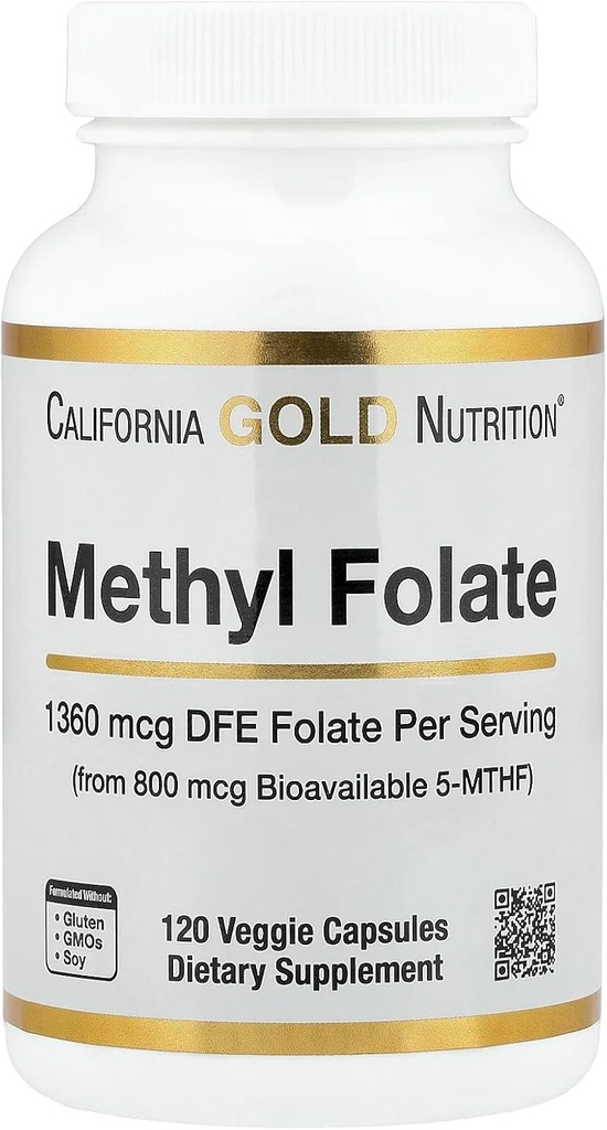 Lake Avenue Methyl Folate, 800 mcg, 120 Veggie Capsules, Nutrition