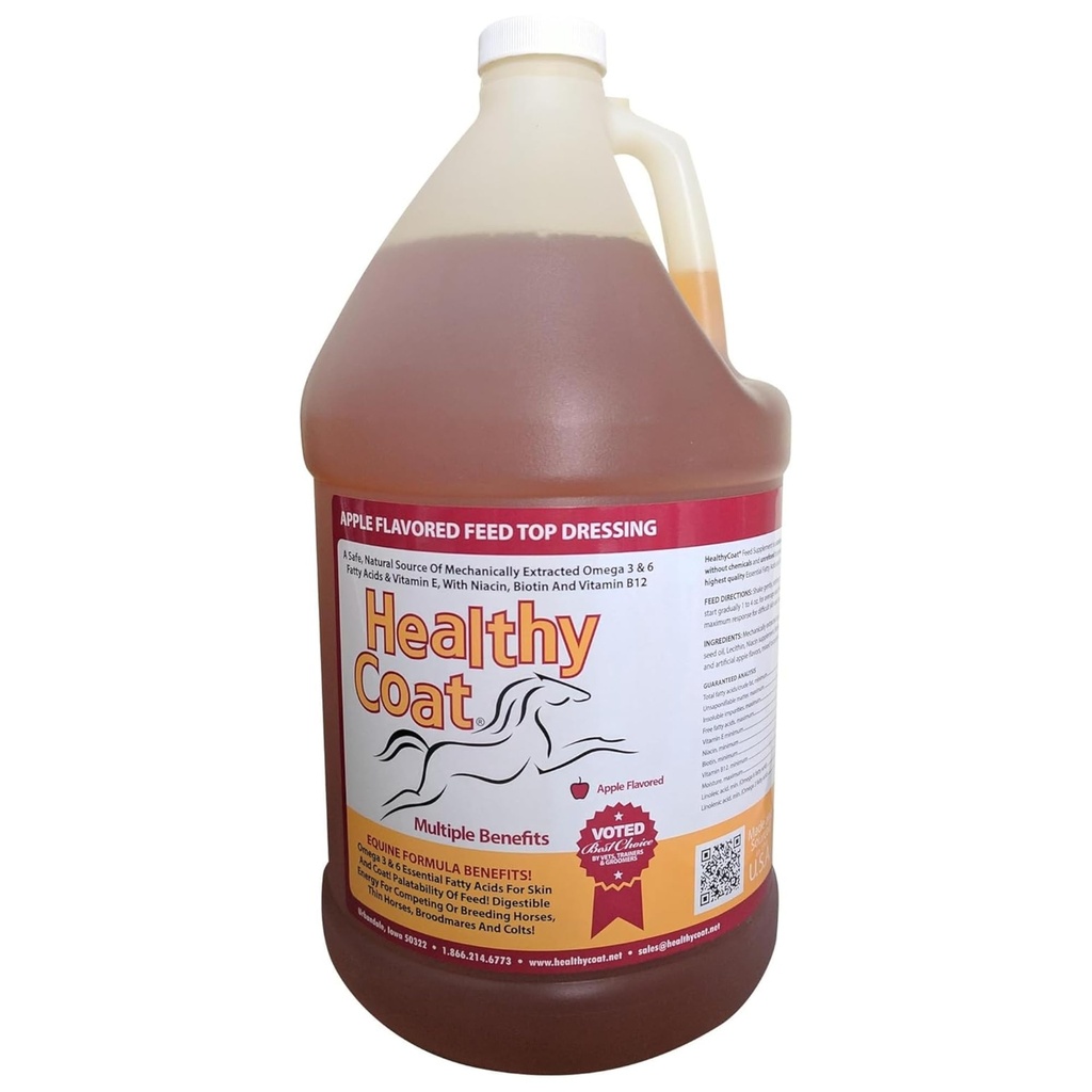 Nahrungsergänzungsmittel für Pferde: Gallon. Haut, Mantel, Körper Zustand, Leistung, Allergien, Immunsystem, Hoof, Joint, Omega 3 & 6 Fettsäuren.