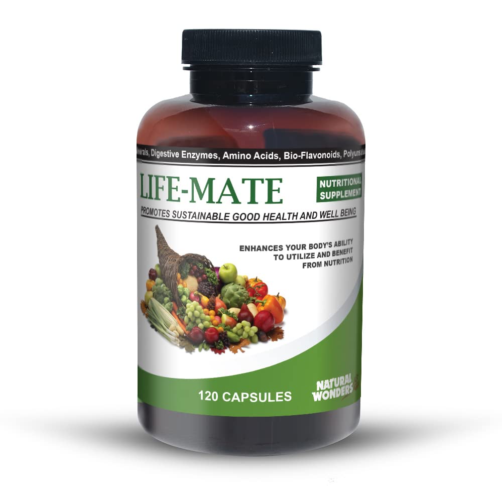 Natural Wonders Life Mate – Multivitamin Supplement | Pränatale Multi-Vitamine für Frauen mit Ernährungs- und Immununterstützung | Energy Supplements für Männer und Frauen (120 Kapseln)