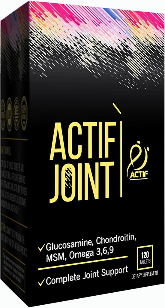 Supplément de joint ACTIF 4-en-1 Fast Relief Maximum Strength, Full Joint Support Formula, Non OGM, 120ct, Made in USA
