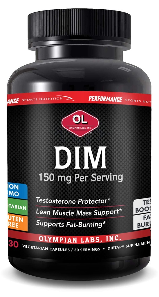 Olympians Labs DIM 150mg - DIM Diindolylméthane Capsules de supplément soutenant l'équilibre hormonal, la peau claire, PCOS et l'aide dans les régimes de conditionnement physique - 30 capsules (30 jours d'approvisionnement)