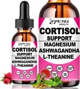 2 Pack Cortisol Ergänzungen für Frauen, 17-in-1 Cortisol Calm Detox Reducer Manager w. Magnesium Ashwagandha Theanin, Cortisol Flüssigkeitstropfen für Entspannung, Recess Mood & Hormon Harmony, Cortisol Getränke Mix