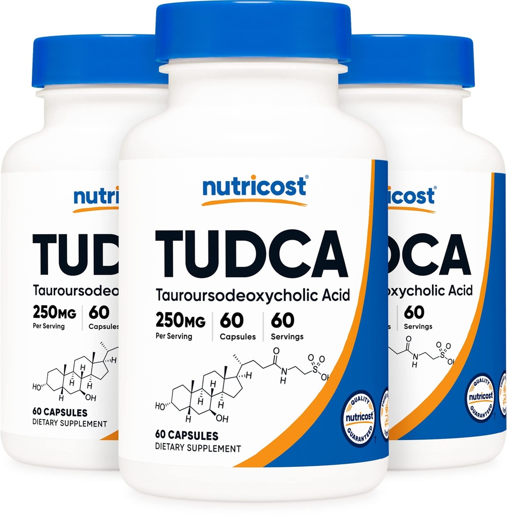 Nutricost Tudca 250mg, 60 Capsules (3 bouteilles)