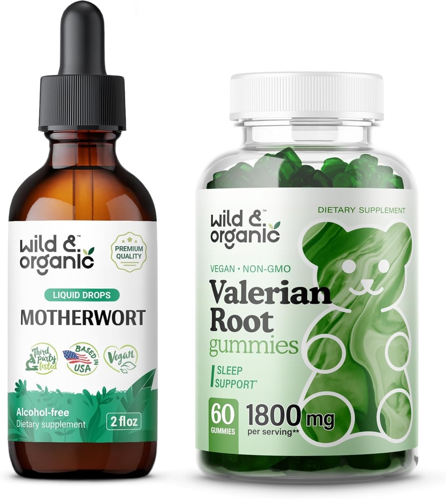 Wild & Organic Mutterwort Tinkture 2 fl oz & Valerian Root Gummis