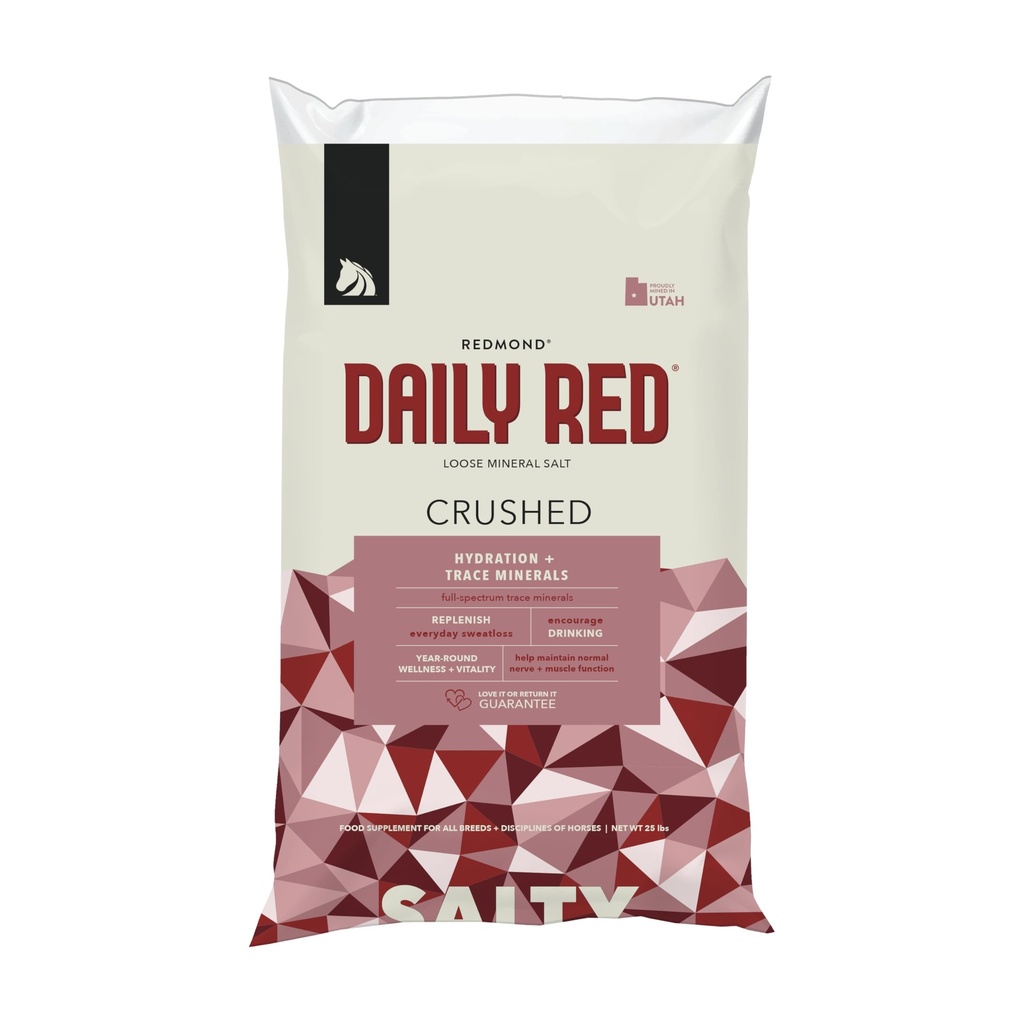 Minerali grezzi rossi giornalieri | Sale minerale + Integratore elettrolitico per cavalli (25LB Refill Bag)