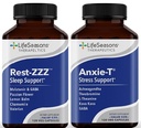 LifeSeasons Anxie-T con Rest-ZZZ - Supporta Mood & Mental Focus - Sentire calma e relax - Eases Tension & Nervousness - Ashwagandha, Kava Kava, GABA & L-Theanine - 240 capsule