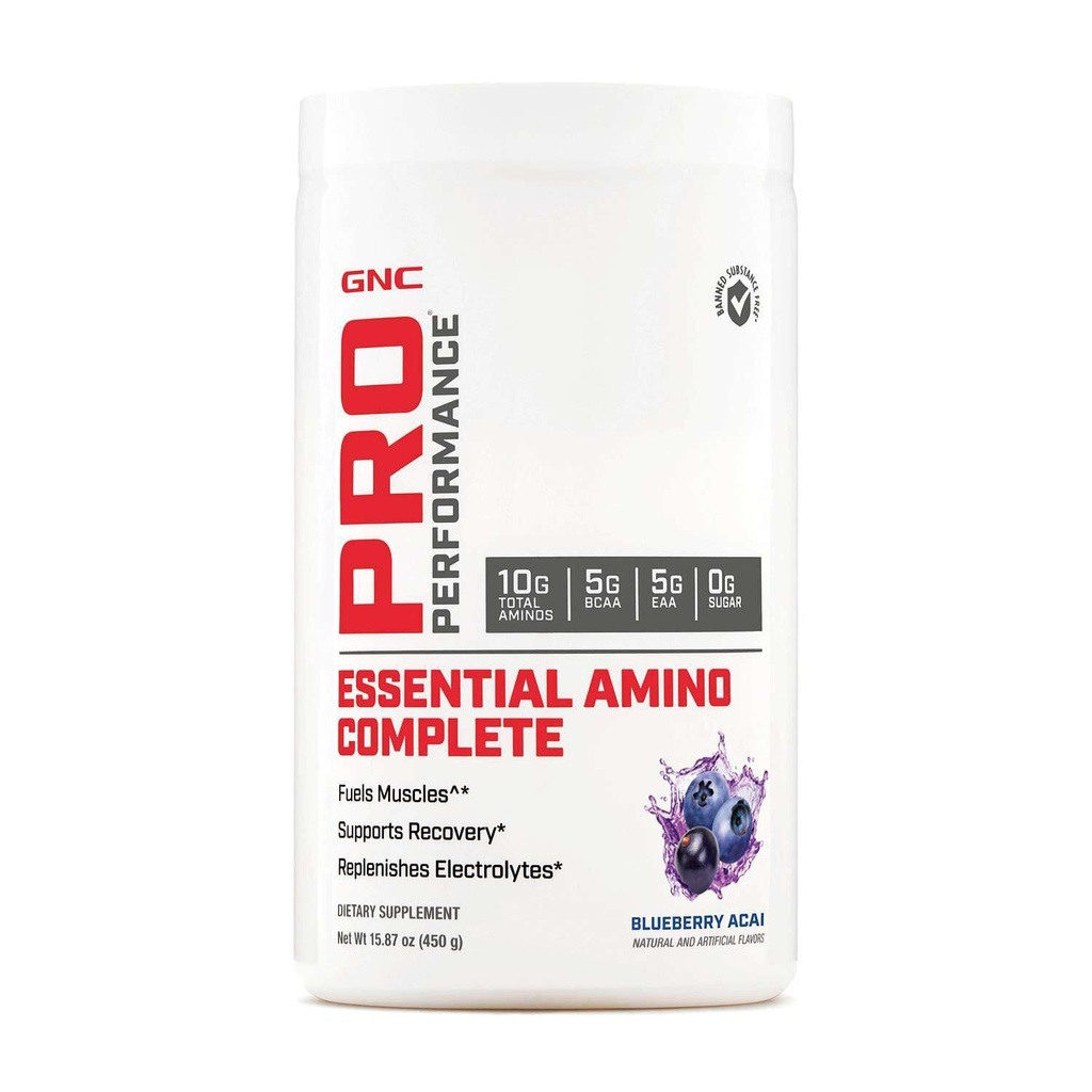 GNC Pro Performance Essential Amino Complet, Blueberry Acai, 30 portions