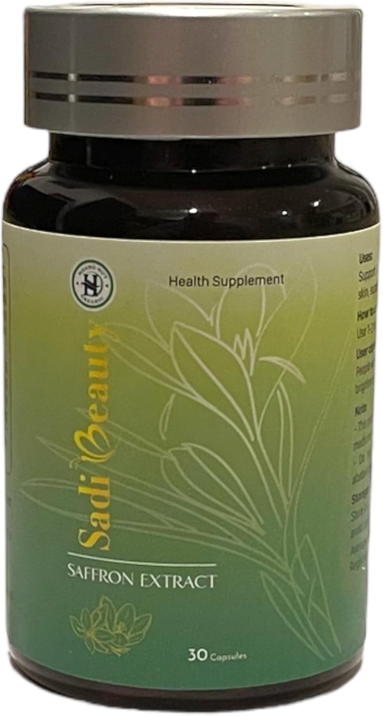 Safran-Extrakt Kapseln mit L-Glutathione, Vitamin C, Vitamin E; Erhellen Hautton, helfen Melasma, reduzieren dunkle Flecken, Anti Aging 30 Kapseln