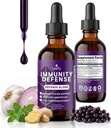 Leefy Organics Immunity Defense Blend - Organic Immune Support Supplement, Fast Absorbing Immunity Supplement, Immune Boosters for Adults, Immune Boost, Immune System Booster, Immune Boost - 2 Oz