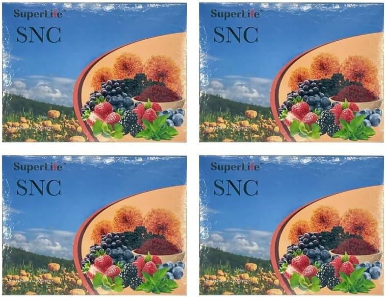 Generisches 4 Packs SNC Super Life Neuron Care Support Eyesight Vision Blur Cognitive Dry (15 Sachets/Box), Blau