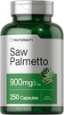 Horbäach Saw Palmetto Extrait de 900mg de 250 capsules sans OGM et sans gluten