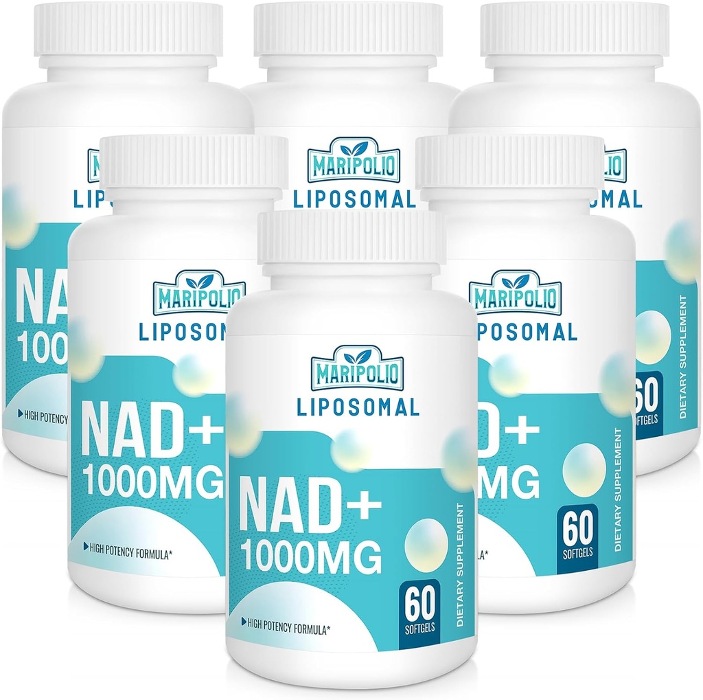Liposomal NAD+ Ergänzung 1000 mg | Höchste NAD Pontecy | Max Absorption | Reine NAD Ergänzung | Energie und DNA Reparatur, Alterung Verteidigung, Gehirn Funktion | 360 Softgels