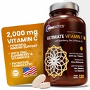 OmniBiotics Ultimate Vitamin C Supplement 2000mg - mit Zink, Holunderextrakt und D3 - High Potency Immune Support & Collagen Booster - 120 vegane Tabletten