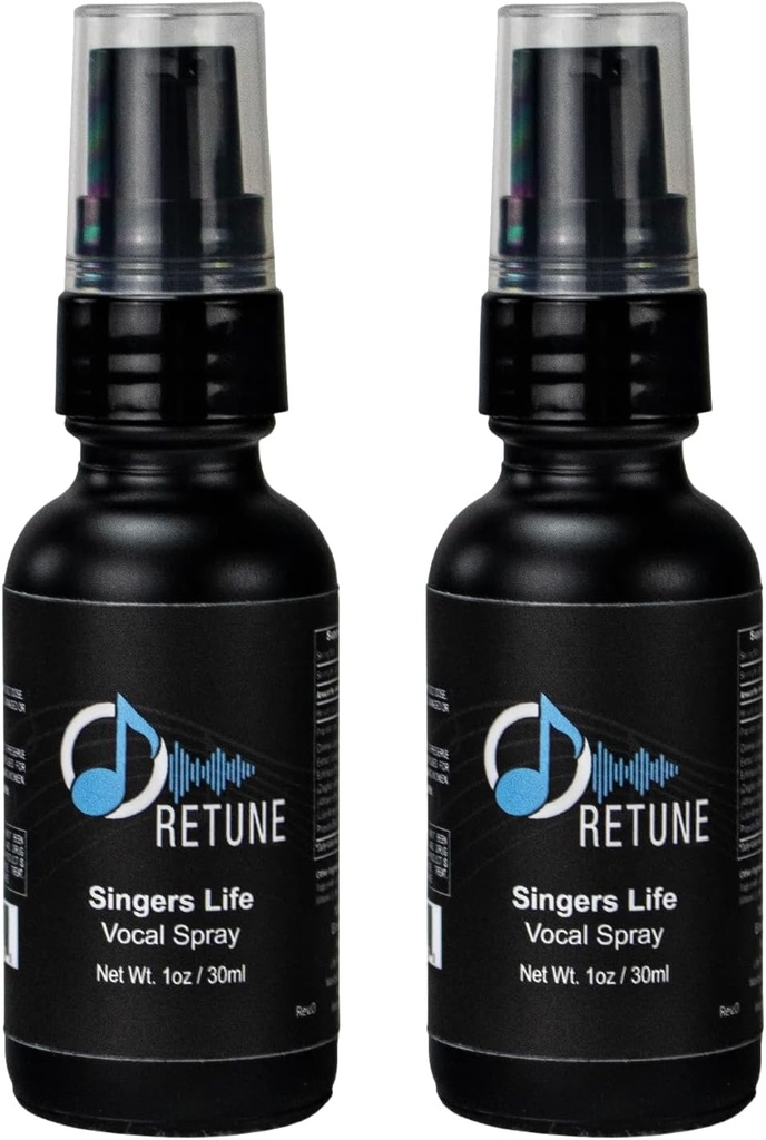 ChromaCast Retune Wellness 2pk 100mg Hanf Öl Singers Leben Vocal Throat Spray 30ml