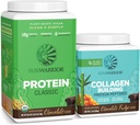 Sunwarrior Classic Vegan Protein Pulver | Pflanzenbasiert 30 Servierungen, Schokolade & Collagen Baupulver Hyaluronsäure | 20 Servierungen, Schokolade Flavored