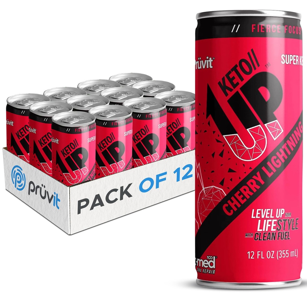 The Cherry Lightning Keto//Up® Drink – Cétones prêtes à boire pour les hommes et les femmes - 12 Pack