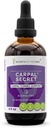 Carpal Secret Alcohol-Free Extract, Tintura, Glycerite Bromelain, Ananas, Turco, Ginkgo, Menta piperita, Timo, Basilio. Supporto per tunnel carpale (4 FL OZ)