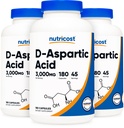Nutricost D-Aspartic Acid Capsules (180 Caps) (3 Flaschen)