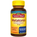 Nature faite Melatonine 10mg Comprimés de force supplémentaire, supplément alimentaire pour le sommeil reposé, 30 comte, 30 jours d'approvisionnement