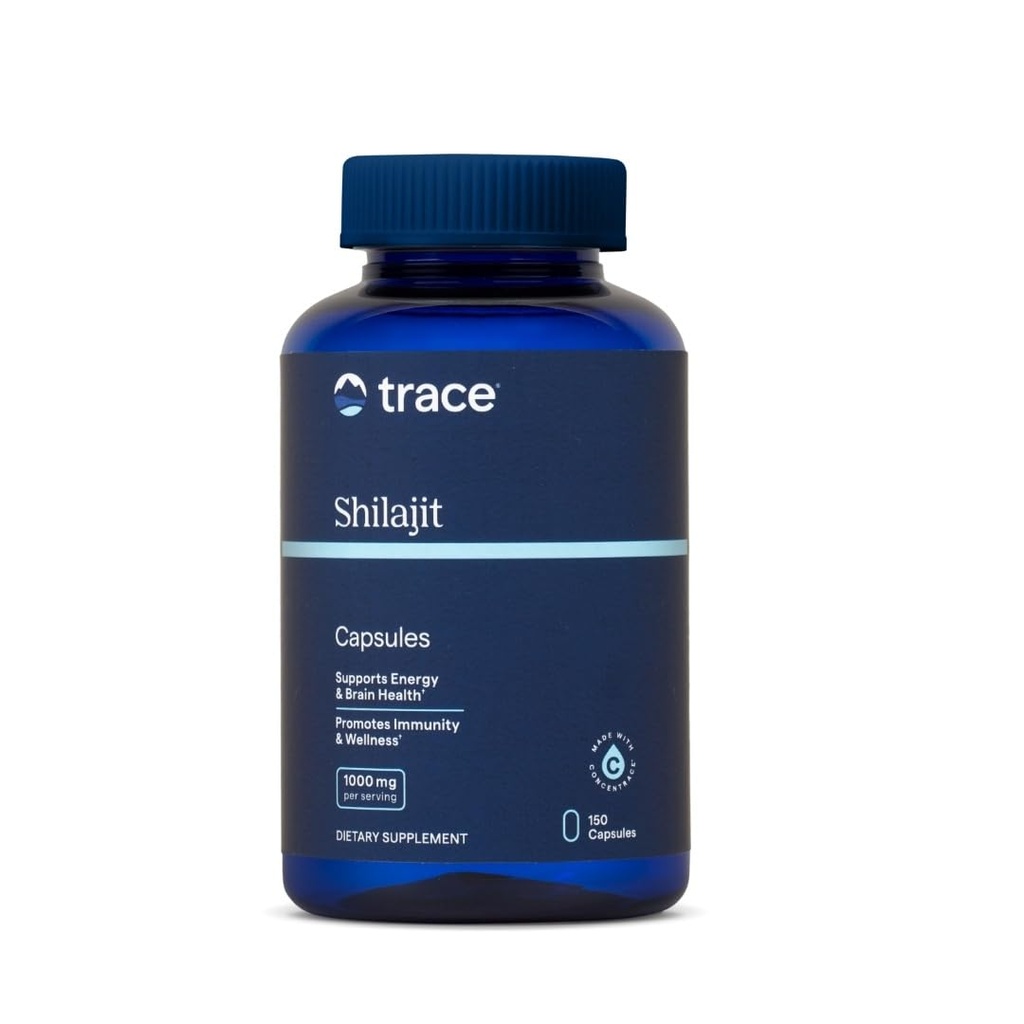Trace Minerals Shilajit Kapseln - Shilajit Ergänzung für tägliche Wellness - Immunität Unterstützung - Energie, Gehirn Gesundheit & Verdauung Unterstützung - 150 Zähler (75 Servietten)