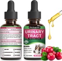 Cat & Dog Urinary Tract Infection Treatment Drops with Cranberry & Natural UTI Medicine - Supports Bladder+Kidney - Best Prevention Incontinence & Bladder Stones -Supplement Renal Health Care Vitamins