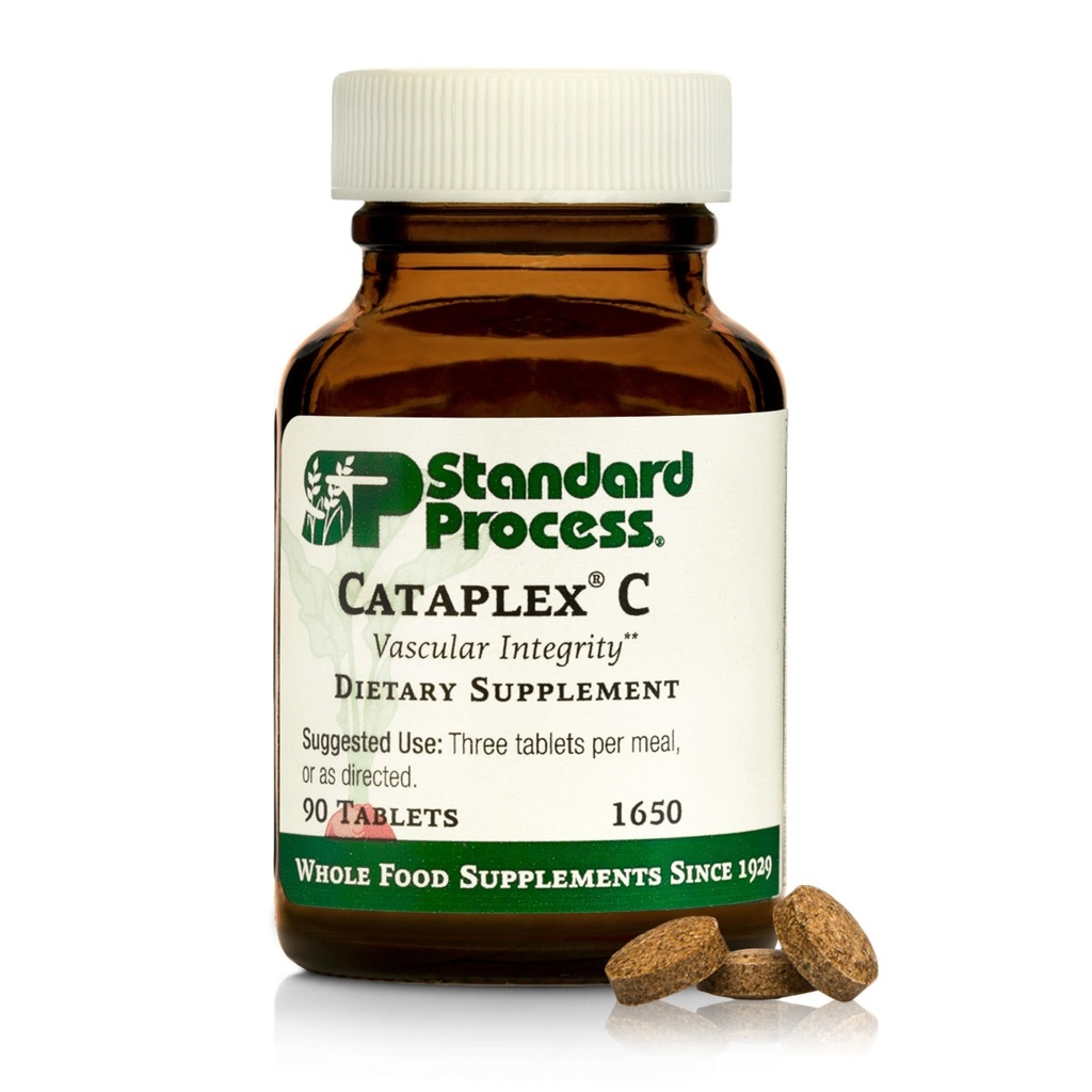 Standard Process Cataplex C - Immununterstützung, Adrenal Support und Haut- und Knochengesundheitsergänzung mit Vitamin C, Magnesium Citrat, Calcium, Sonnenblume Lecithin und mehr - 90 Tabletten