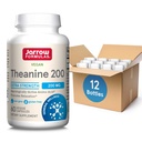 Jarrow Formulas Extra Strength Theanine 200 mg, integratore alimentare che promuove il rilassamento, supplemento di aminoacidi per il supporto di rilassamento, 60 capsule di verdure, alimentazione di 60 giorni, pacchetto di 12