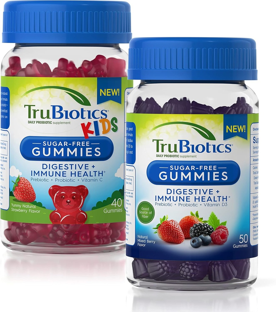 TruBiotics Zuckerfreie Gummie für Verdauungs- und Immungesundheit für Erwachsene und Kinder Bundle