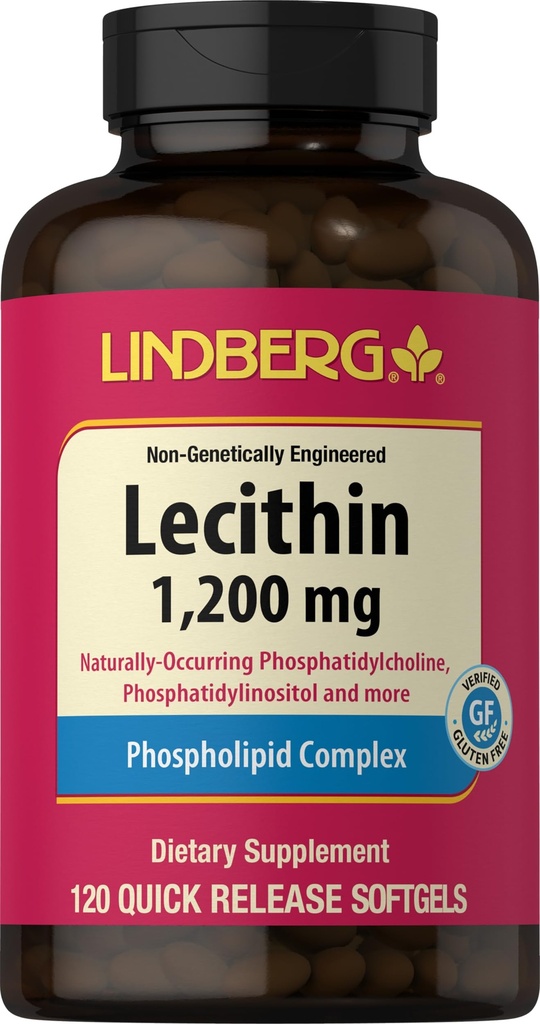 Lindberg Lecithine 1200mg Supplément pour hommes et femmes