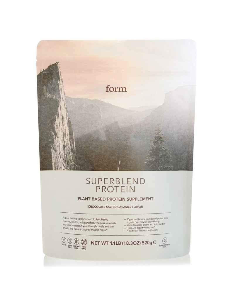 Form Superblend Protein - Veganes Proteinpulver mit Superfoods, Vitaminen und Mineralien - 20g pflanzliches Protein pro Portion (Chocolate Salted Caramel)
