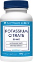 La vitamina Shoppe Citrato di potassio 99MG, supporta la salute cardiovascolare e cellulare (100 capsule)